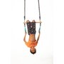 Leagan, Dice, In forma de trapez, Cu inele de plastic si suprafata din lemn, Cu franghie, Ajustabil pe inaltime pana la 250 cm, 9-36 luni, Turquoise - 2