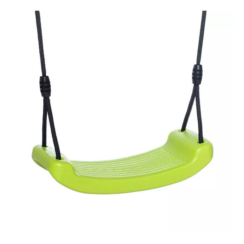 Leagan, Dice, Swing Seat, Fara spatar, Cu franghie PP, Cu inaltime reglabila pana la 240 cm, Pana la 70 kg, 3 ani+, Limegreen