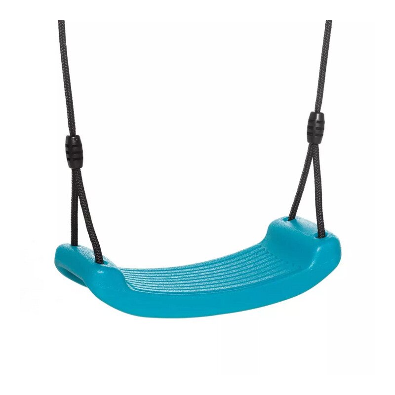 Leagan, Dice, Swing Seat, Fara spatar, Cu franghie PP, Cu inaltime reglabila pana la 240 cm, Pana la 70 kg, 3 ani+, Turquoise