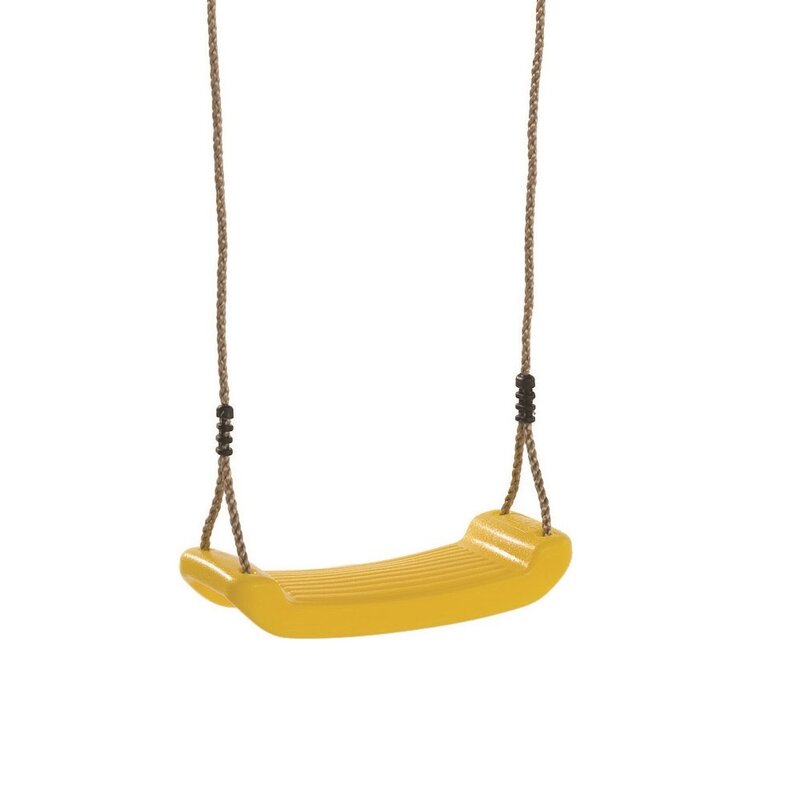 Leagan, Dice, Swing Seat, Fara spatar, Cu franghie PP, Cu inaltime reglabila pana la 240 cm, Pana la 70 kg, 3 ani+, Yellow