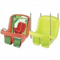 Leagan, Androni Giocattoli, din plastic copii, pentru exterior Androni cu spatar, Verde/Rosu