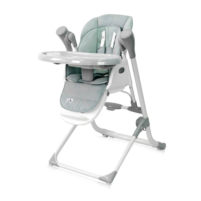 Lorelli - scaun de masa multifunctional ventura pliabil, 2 in 1, cu melodii, cu leganare frosty stars, verde