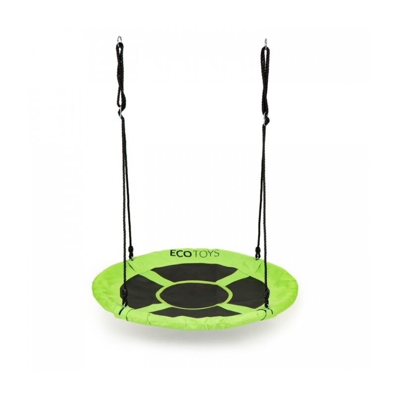Ecotoys - leagan de gradina , tip cuib, suspendat, diametru 100 cm, verde