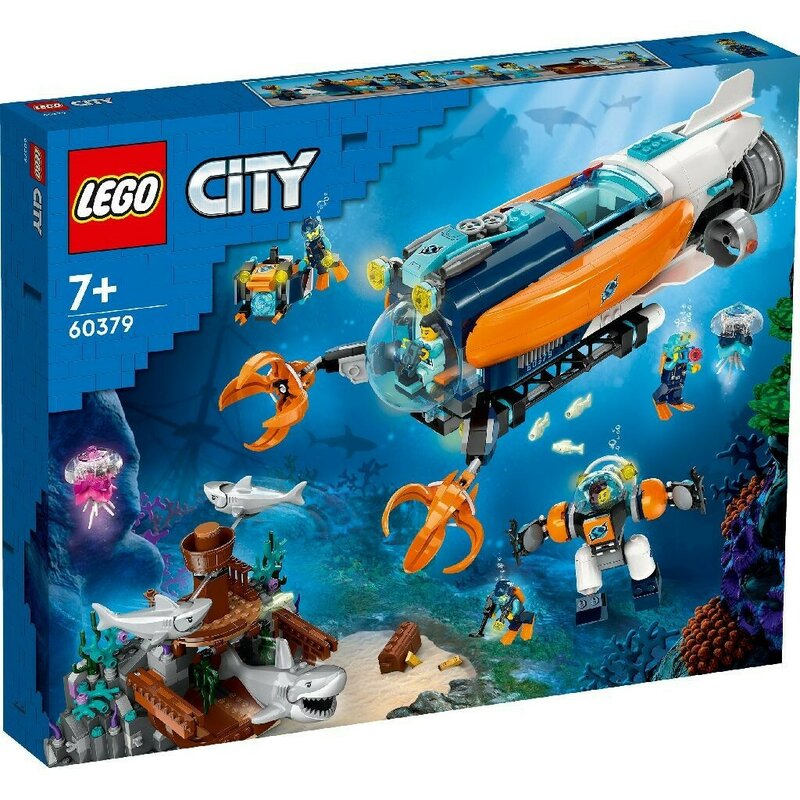 lego city nava de explorare a oceanului LEGO CITY SUBMARIN DE EXPLORARE LA MARE ADANCIME 60379
