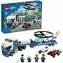 LEGO - Set de joaca Transportul elicopterului de politie , ® City, Multicolor - 4