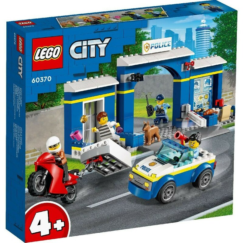 jocuri cu masini de politie in urmarire LEGO CITY URMARIRE LA SECTIA DE POLITIE 60370