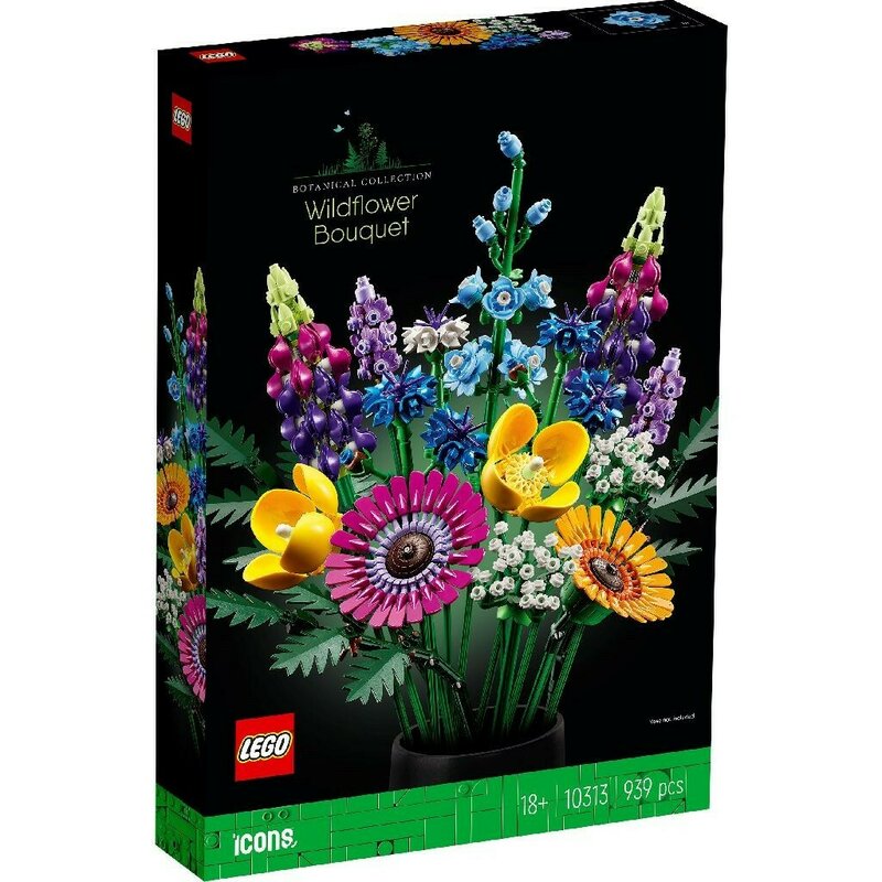 buchet flori cu la multi ani zi de nastere LEGO ICONS BUCHET DE FLORI DE CAMP 10313
