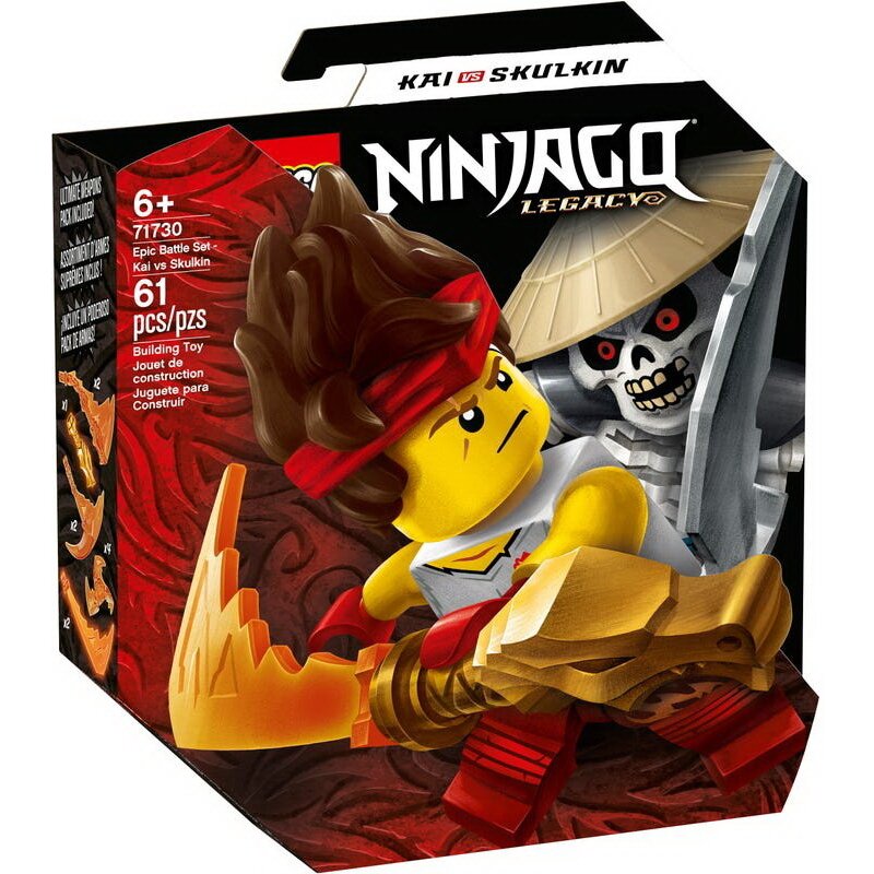 Lego - ninjago set de lupta epica - kai contra skulkin 71730