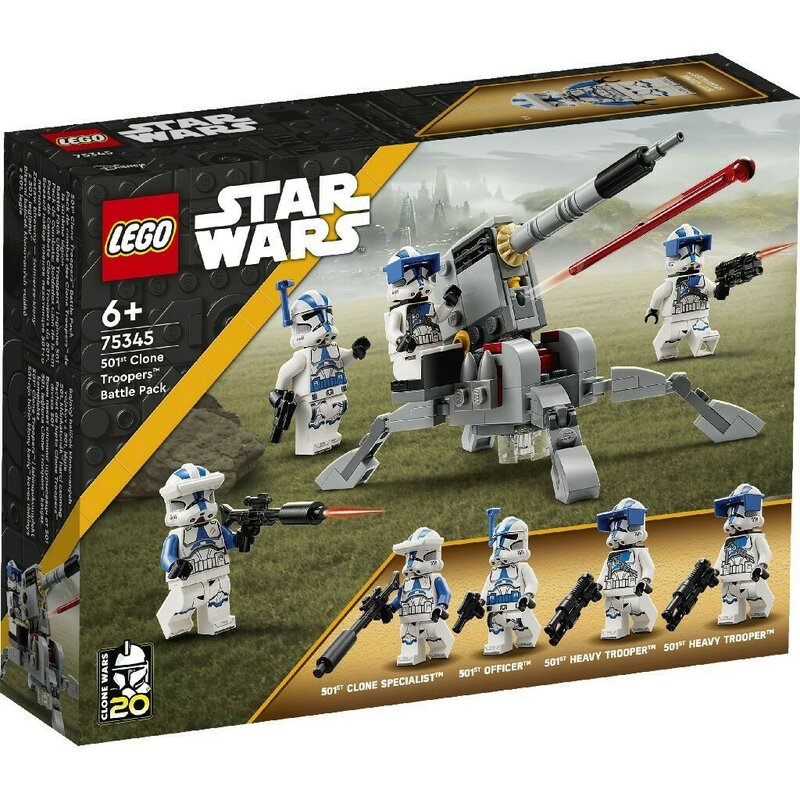 star wars the clone wars sezonul 1 LEGO STAR WARS PACHET DE LUPTA CLONE TROOPERS DIVIZIA 501 75345