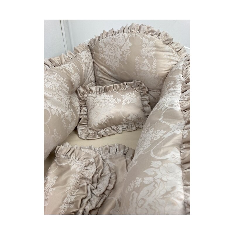Deseda - lenjerie de pat bebe 140x70 cm din jackard bej lux by