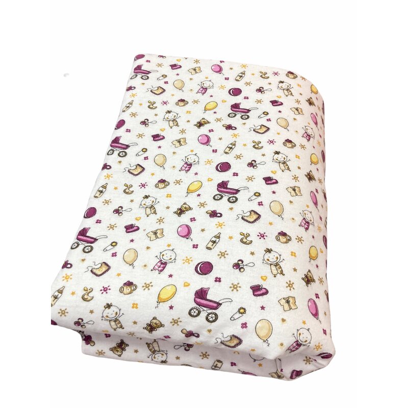 Deseda - lenjerie de pat din finet 3 piese 120x60 cm jucarii mov