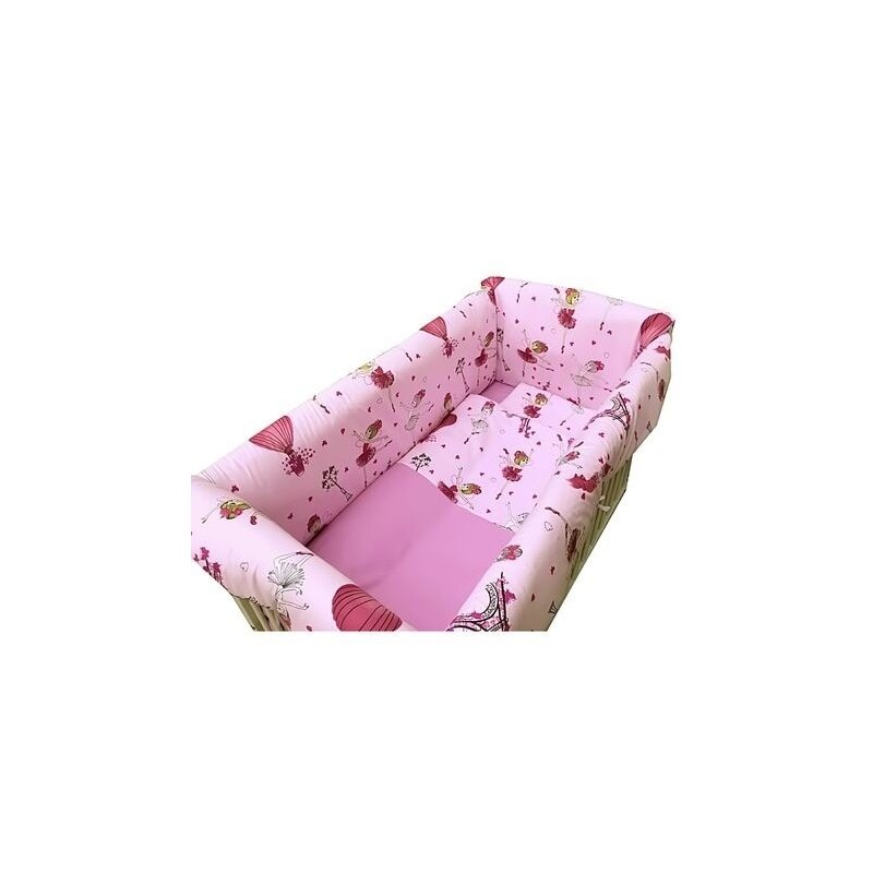 Deseda - lenjerie de patut bebelusi 140x70 cm cu aparatori maxi balerine