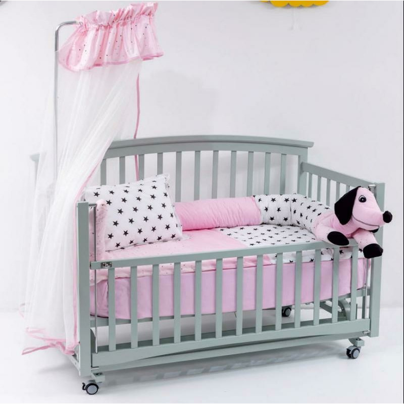 Lenjerie MyKids 6 Piese VP 331 DOG Pink 120x60 cm