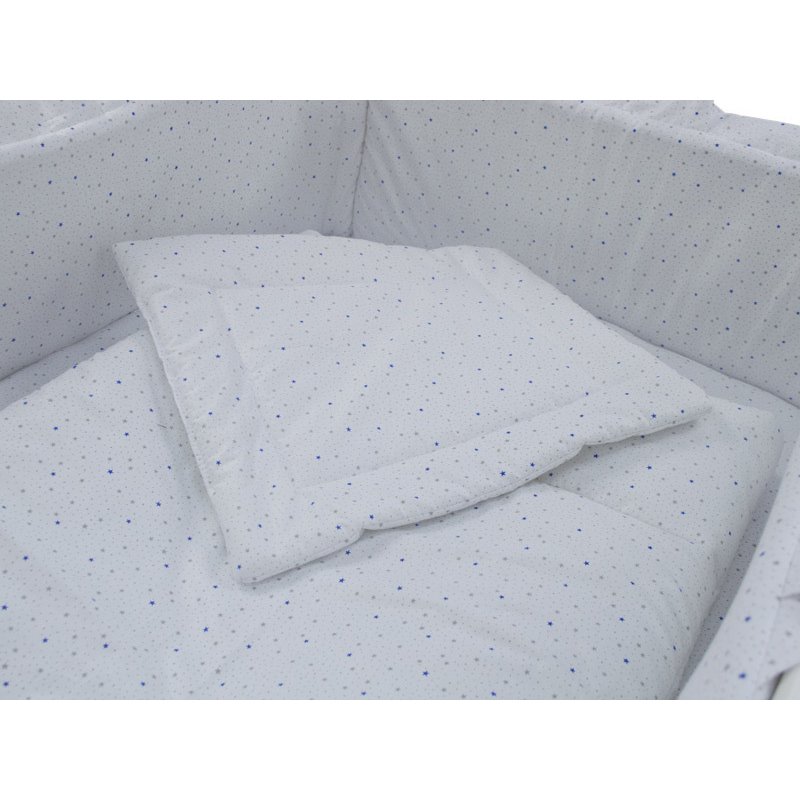 Mykids - lenjerie 4+1 piese little stars albastru 120x60 cm