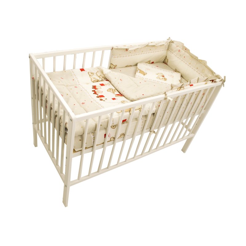 Mykids - lenjerie teddy toys m1, 4 piese 120x60, maro