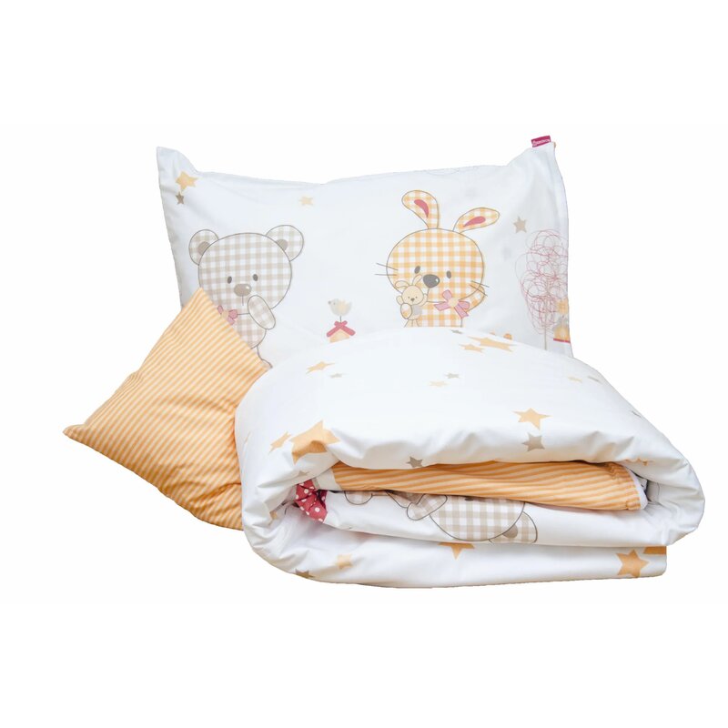 Kidsdecor - lenjerie 3 piese sweet dreams 60x40 cm din bumbac, 125x110 cm