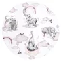 Lenjerie pat junior cu 3 piese, Qmini, Cu cearceaf 160x80 cm, Din bumbac certificat Oeko Tex Standard 100, Cu paturica si pernuta, Elephants on Rainbow Pink - 4