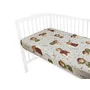 Lenjerie patut cu 3 piese, MimiNu, Cu cearceaf 120x60 cm, Din bumbac certificat Oeko Tex Standard 100, Cu pilota si husa pilota, 135x100 cm, Design, Teddy Bear On Moon - 4