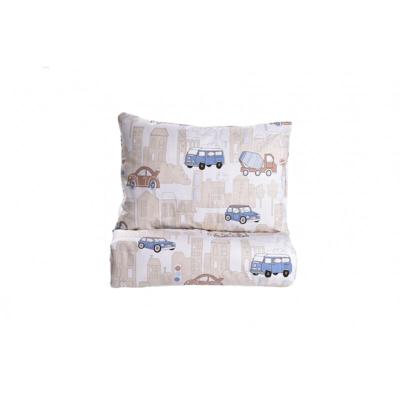 Confort family - lenjerie patut gradinita 5 piese model masinute