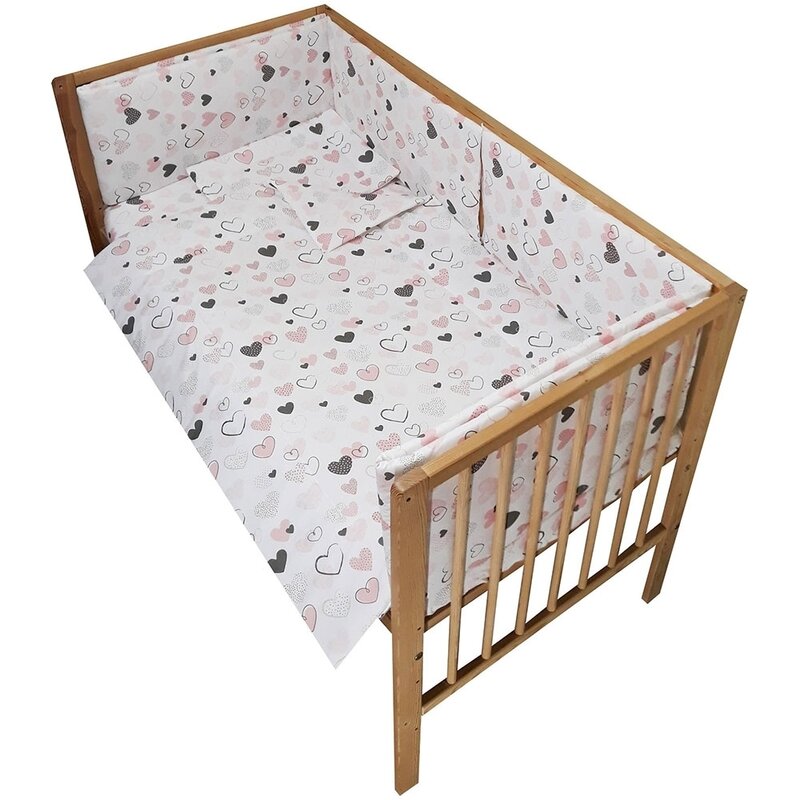 Hubners - lenjerie 5 piese hearts din bumbac, 120x60 cm, multicolor