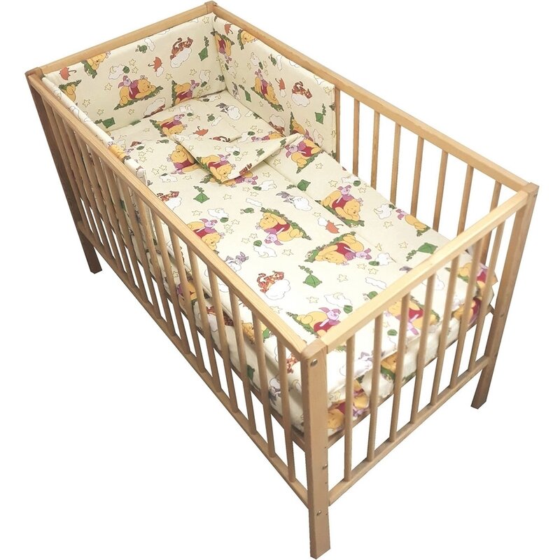 Hubners - lenjerie patut ursuletul si amicii 4 piese, crem