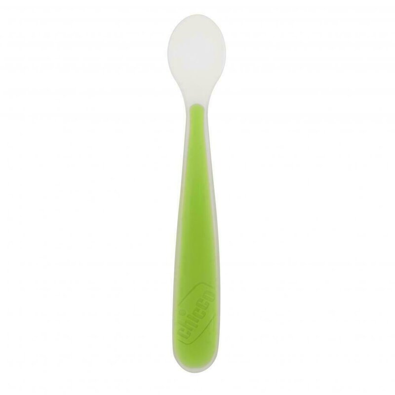 Chicco - lingurita silicon 6luni+, verde