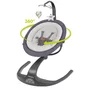 Balansoar si sezlong, Lionelo, Rina, 2 in 1, Electric, Cu rotire 360 °, Cu telecomanda si cablu USB, Cu 2 directii de balansare si 5 niveluri de viteza, Cu 12 melodii, Gri - 47
