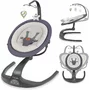 Balansoar si sezlong, Lionelo, Rina, 2 in 1, Electric, Cu rotire 360 °, Cu telecomanda si cablu USB, Cu 2 directii de balansare si 5 niveluri de viteza, Cu 12 melodii, Gri - 3