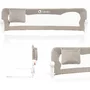 Protectie laterala pat, Lionelo, Eva, Cu buzunar accesorii, 150x35 cm, Conform cu standardul european de securitate BS7072, Bej - 3