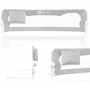Protectie laterala pat, Lionelo, Eva, Cu buzunar accesorii, 150x35 cm, Conform cu standardul european de securitate BS7072, Gri - 3