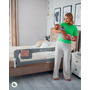 Protectie laterala pat, Lionelo, Eva, Cu buzunar accesorii, 150x35 cm, Conform cu standardul european de securitate BS7072, Gri - 9