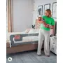 Protectie laterala pat, Lionelo, Eva, Cu buzunar accesorii, 150x35 cm, Conform cu standardul european de securitate BS7072, Gri - 10