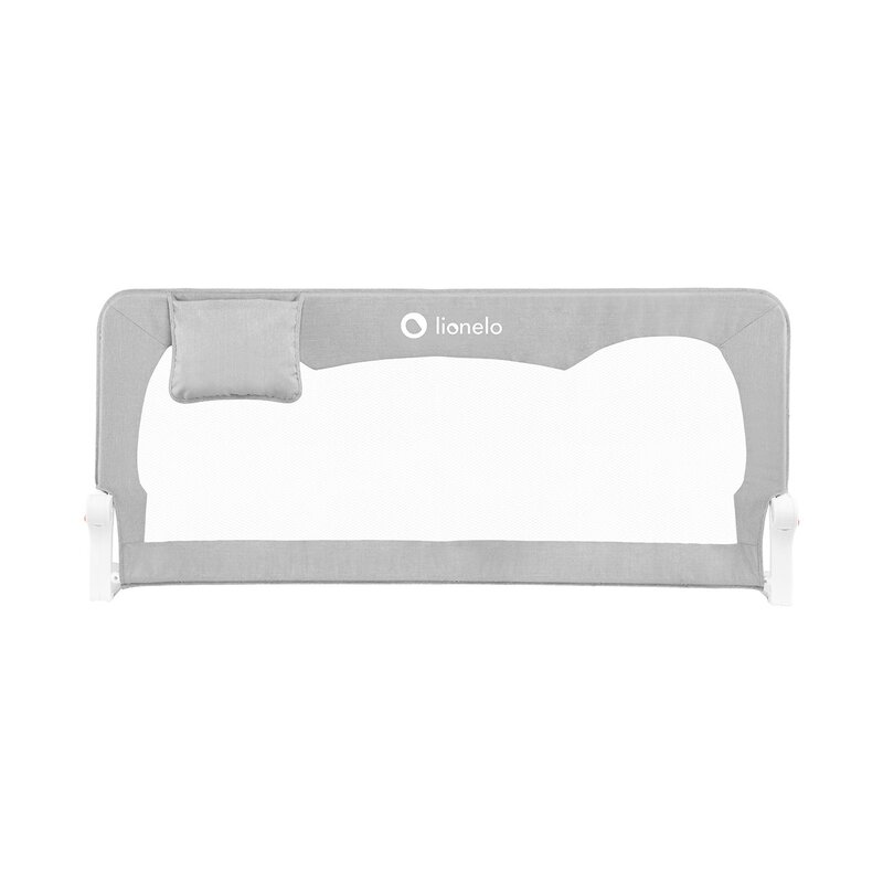 Lionelo - bariera protectie pat hanna , cu buzunar accesorii, 150x66 cm, gri