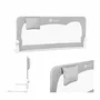 Protectie laterala pat, Lionelo, Hanna, Cu buzunar accesorii, 150x66 cm, Conform cu standardul european de securitate BS7072, Gri - 3