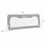 Protectie laterala pat, Lionelo, Hanna, Cu buzunar accesorii, 150x66 cm, Conform cu standardul european de securitate BS7072, Gri - 5