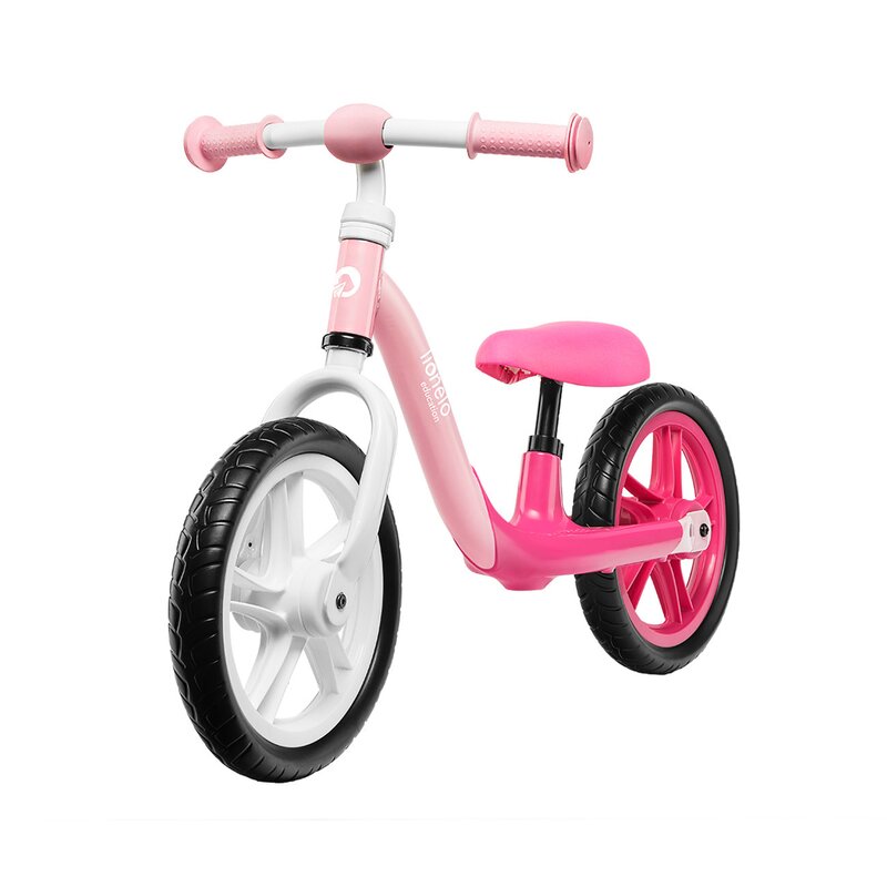 Lionelo - bicicleta fara pedale alex, cu roti din spuma eva, 12″, bubblegum