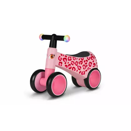 Bicicleta fara pedale, Lionelo, Sammy, Cu 4 roti, Din spuma EVA, Stabila, Manere moi, antiderapante, 12- 36 luni, Greutate maxima suportata 25 kg, Certificata EN 71-1:2014, EN 71-2:2011, EN 71-3:2019, Roz
