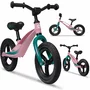 Bicicleta fara pedale, Lionelo, Bart Tour, Usoara, Cu cadru din magneziu, 3.3 Kg, 12 inch, Conform cu standardul european de securitate EN71, Pink Bubblegum - 3