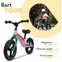 Bicicleta fara pedale, Lionelo, Bart Tour, Usoara, Cu cadru din magneziu, 3.3 Kg, 12 inch, Conform cu standardul european de securitate EN71, Pink Bubblegum - 19