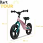 Bicicleta fara pedale, Lionelo, Bart Tour, Usoara, Cu cadru din magneziu, 3.3 Kg, 12 inch, Conform cu standardul european de securitate EN71, Pink Bubblegum - 23