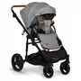 Carucior 2 in 1, Lionelo, Mari Tour, Cu landou individual si salteluta moale, Reversibil, Maner ajustabil, Plasa de tantari, Husa de picioare, Geanta parinti, 22 kg, Conform cu standardele europene de securitate EN1888 si EN1466, Gri - 4