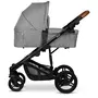 Carucior 2 in 1, Lionelo, Mari Tour, Cu landou individual si salteluta moale, Reversibil, Maner ajustabil, Plasa de tantari, Husa de picioare, Geanta parinti, 22 kg, Conform cu standardele europene de securitate EN1888 si EN1466, Gri - 7