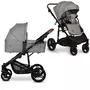 Carucior 2 in 1, Lionelo, Mari Tour, Cu landou individual si salteluta moale, Reversibil, Maner ajustabil, Plasa de tantari, Husa de picioare, Geanta parinti, 22 kg, Conform cu standardele europene de securitate EN1888 si EN1466, Gri - 1