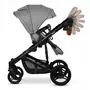 Carucior 2 in 1, Lionelo, Mari Tour, Cu landou individual si salteluta moale, Reversibil, Maner ajustabil, Plasa de tantari, Husa de picioare, Geanta parinti, 22 kg, Conform cu standardele europene de securitate EN1888 si EN1466, Gri - 10