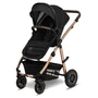 Carucior 2 in 1, Lionelo, Amber, Cadru aluminiu, Cu landou intarit si salteluta moale, Reversibil, Maner ajustabil, Huse pentru picioare, ploaie, Plasa de tantari, Geanta parinti, Pana la 22 kg, EN1888-1, EN1888-2, EN1466, Negru - 6