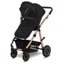 Carucior 2 in 1, Lionelo, Amber, Cadru aluminiu, Cu landou intarit si salteluta moale, Reversibil, Maner ajustabil, Huse pentru picioare, ploaie, Plasa de tantari, Geanta parinti, Pana la 22 kg, EN1888-1, EN1888-2, EN1466, Negru - 8