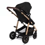 Carucior 2 in 1, Lionelo, Amber, Cadru aluminiu, Cu landou intarit si salteluta moale, Reversibil, Maner ajustabil, Huse pentru picioare, ploaie, Plasa de tantari, Geanta parinti, Pana la 22 kg, EN1888-1, EN1888-2, EN1466, Negru - 11