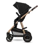 Carucior 2 in 1, Lionelo, Amber, Cadru aluminiu, Cu landou intarit si salteluta moale, Reversibil, Maner ajustabil, Huse pentru picioare, ploaie, Plasa de tantari, Geanta parinti, Pana la 22 kg, EN1888-1, EN1888-2, EN1466, Negru - 12