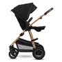 Carucior 2 in 1, Lionelo, Amber, Cadru aluminiu, Cu landou intarit si salteluta moale, Reversibil, Maner ajustabil, Huse pentru picioare, ploaie, Plasa de tantari, Geanta parinti, Pana la 22 kg, EN1888-1, EN1888-2, EN1466, Negru - 13