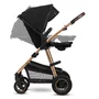 Carucior 2 in 1, Lionelo, Amber, Cadru aluminiu, Cu landou intarit si salteluta moale, Reversibil, Maner ajustabil, Huse pentru picioare, ploaie, Plasa de tantari, Geanta parinti, Pana la 22 kg, EN1888-1, EN1888-2, EN1466, Negru - 15